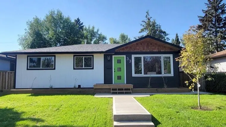 Calgary home exterior after a front elevation renovation