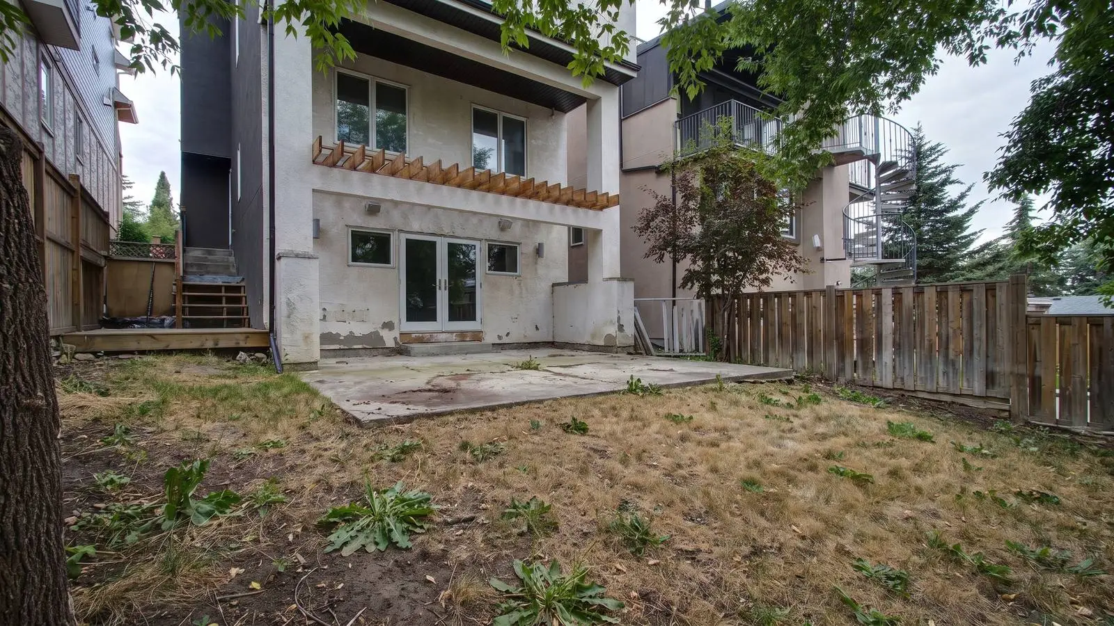 Garage before conversion to a backyard suite