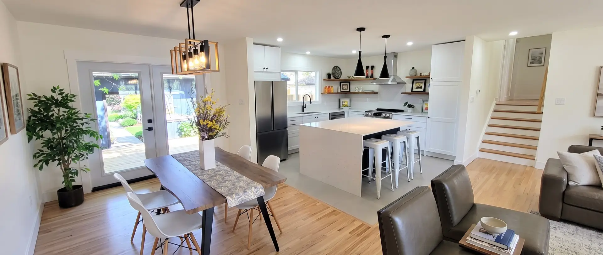 Home addition blended into an existing Calgary house