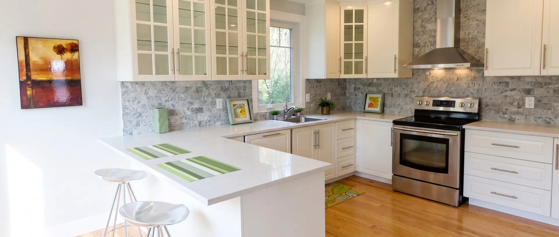 Bright renovated kitchen in a Calgary home